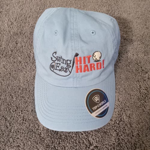 Swing Easy Hit Hit Hard Mens Golf Hat Strapback