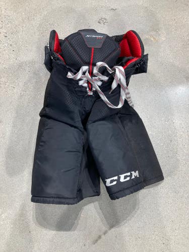 Used Black Junior Large CCM JetSpeed FT1 Hockey Pants