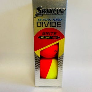 Srixon Q-Star Tour Divide Golf Balls (Brite Yellow/Red, 2021, 3pk) NEW