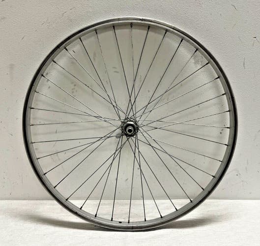 Vintage 1980s Araya VP-20 36-Spoke Silver Aluminum 26" Front Wheel Joytech Hub