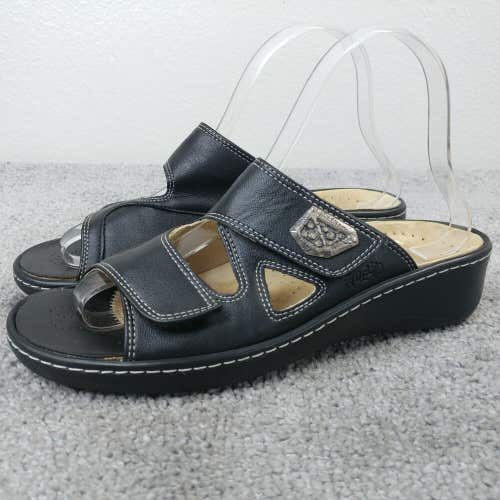 Fidelio Hallux Fabia Womens 37 EU Shoes Comfort Sandals Black Leather Adjustable