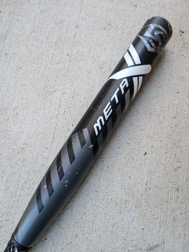 Black Used 2022 Louisville Slugger Meta Bat (-9) Composite 24 oz 33"