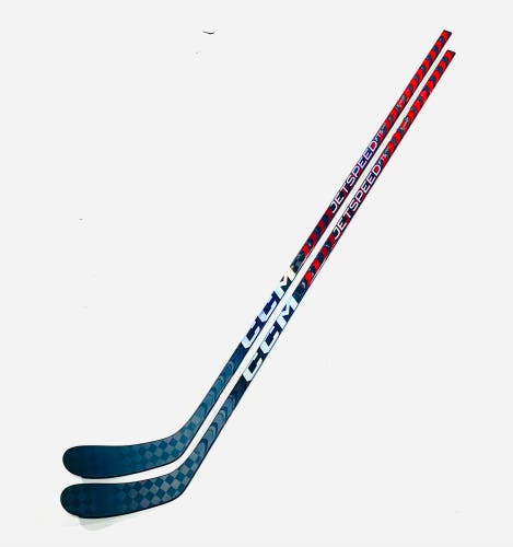 New 2 pack CCM Jetspeed FT5 Pro (red) Pro Stock - RH, P28, 80 Flex