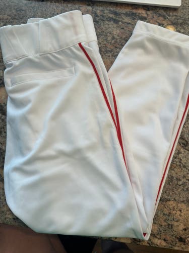 Dirty Mids White /Red piping baseball pants
