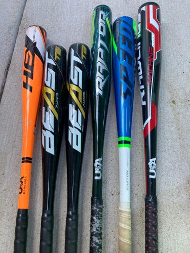 Used  USABat Certified Bat Bundle (6 Bats)