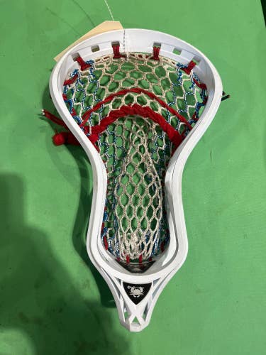 White Used Attack & Midfield ECD Lacrosse Rebel Strung Head