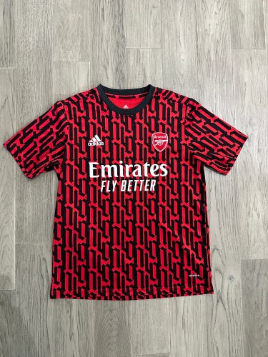Throwback Replica 2020-21 Retro Arsenal Adidas Adult Soccer Pre-Match Shirt BNIB - L