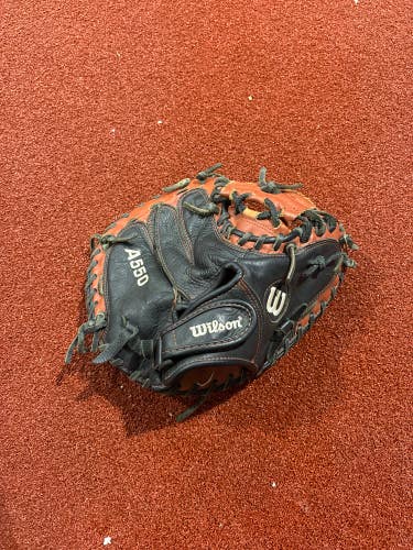 Brown Used Wilson A550 Right Hand Throw Catcher's Baseball Glove 32"