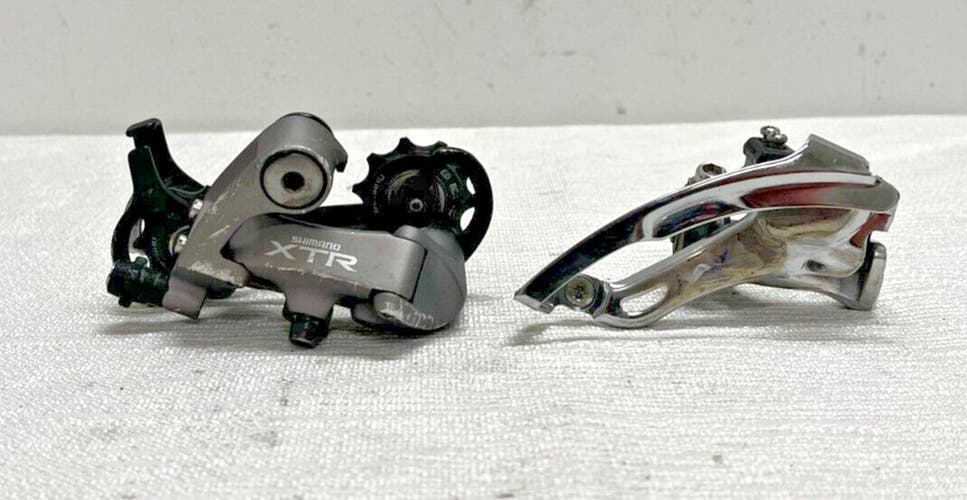 Vintage 1990s Shimano XTR RD-M950 Rear & Deore XT FD-M739 Front 3x8 Derailleurs