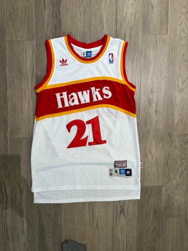 Adult Replica Dominique Wilkins #21 Atlanta Hawks Throwback NBA Basketball Jersey BNIB - L