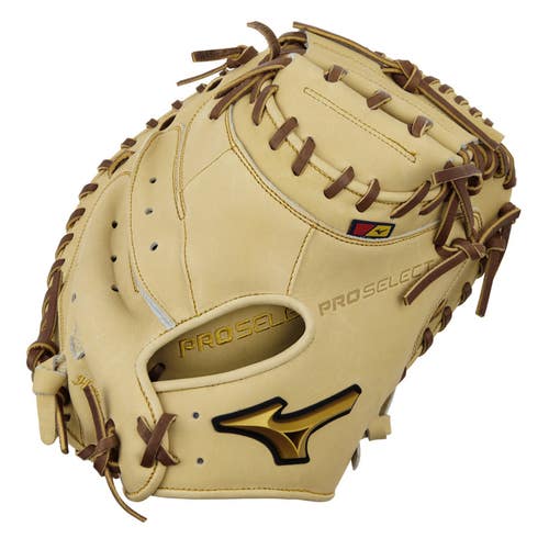 GPS-20-RightHandThrow Mizuno Pro Select Catchers Mitt GPS-20 Camel Tan Right Han