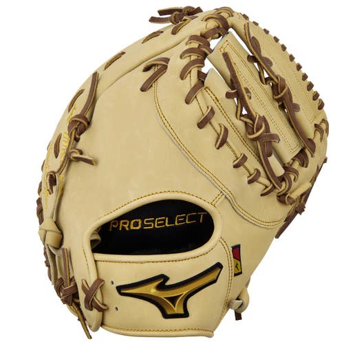 GPS-30-RightHandThrow Mizuno Pro Select First Base Mitt GPS-30 Camel Tan Right H