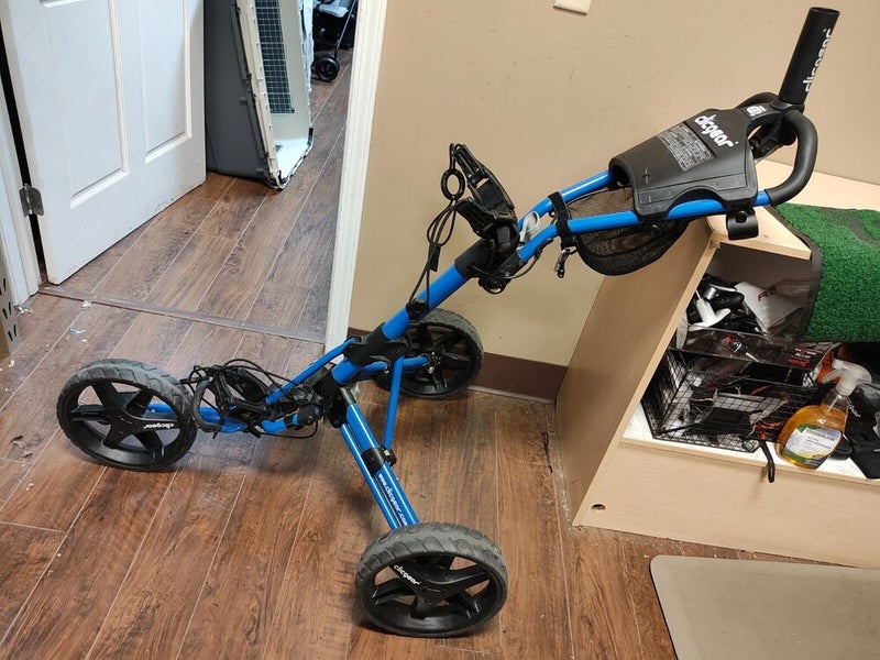 Clicgear 3.5+ Blue 3 Wheel Collapsible Golf Push Cart