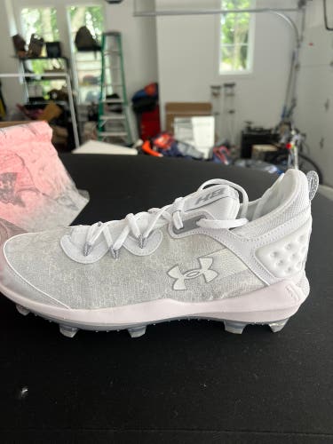 White New Adult Low Top Molded Cleats Bryce harper