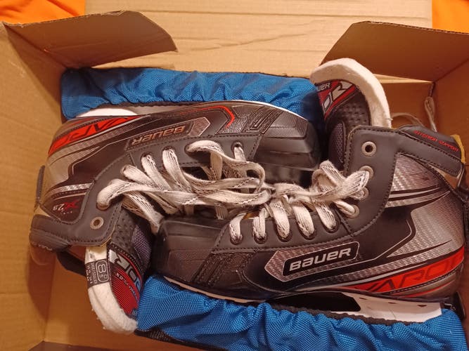 Used Senior Bauer Vapor X2.9 Hockey Goalie Skates Regular Width 8.5