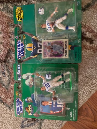 Set of 2 Payton Manning Starting Lineup figures