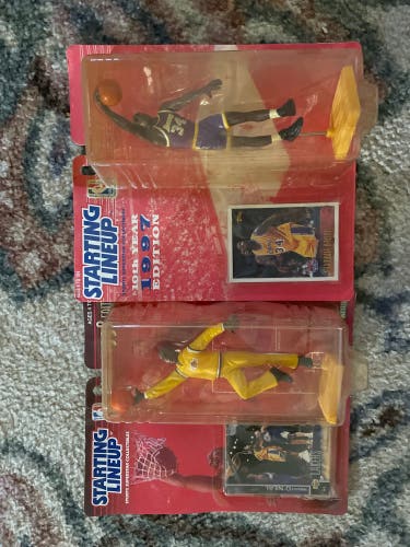 Set of 2 Starting Lineup Los Angeles Laker Shaquille O’Neil figures