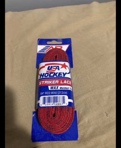 USA Hockey Red Wax Laces 84"