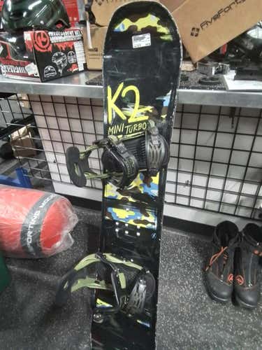 Used K2 Mini Turbo 130 Cm Boys' Snowboard Combo