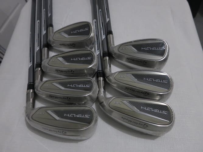 TaylorMade 2023 Stealth HD Iron Set - 5-PW, AW - Stiff Flex Graphite - NEW