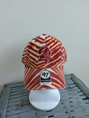 NWS Tampa Bay Buccaneers Zubaz '47 Clean Up Strapback Hat Zumba NFL