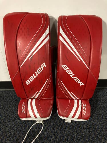 Used Junior Medium Bauer X2.7 Goalie Leg Pads