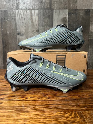 Nike Vapor Edge 360 VC Grey/Green Football Cleats DO6294-002 Men's Size 11