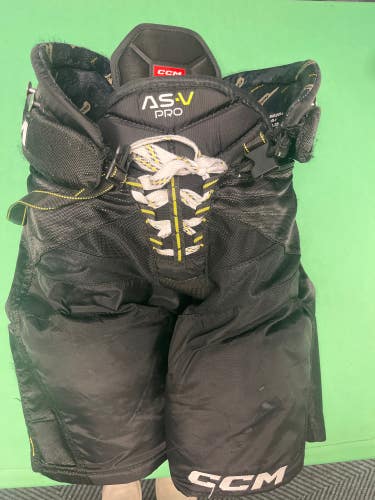 Black Used Junior Large CCM Tacks AS-V Pro Hockey Pants