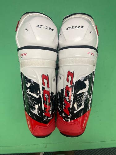 Used Junior CCM Jetspeed FT4 Pro Shin Pads 12"