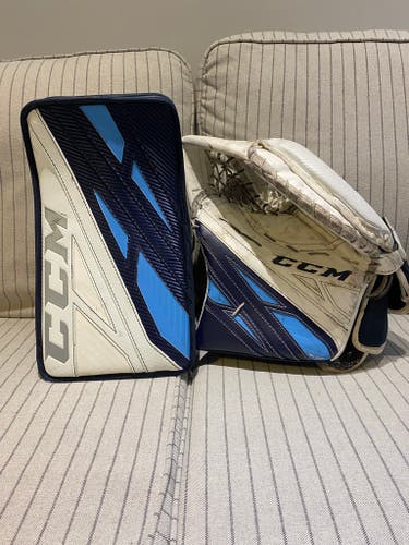 Used Regular CCM EFLEX 4 Goalie Glove & Blocker Pro Stock