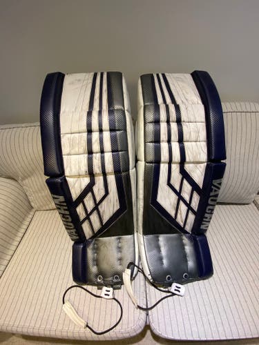 Penn State Used 33" Regular Vaughn VE8 Pro Carbon Goalie Leg Pads Pro Stock