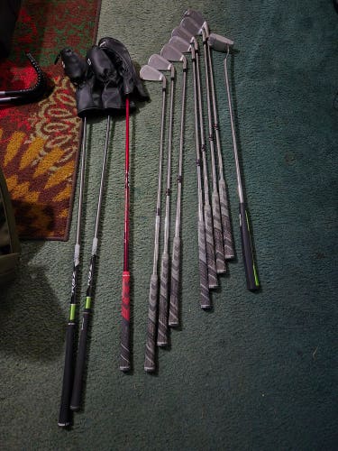 Used Men's Callaway XR Left Hand Iron Set Stiff Flex Steel Shaft