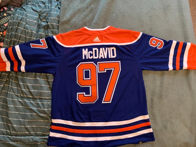 Connor McDavid Edmonton Oilers Adidas Home Primegreen Authentic Jersey 60 NWT