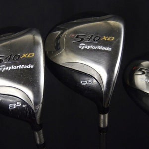 TAYLORMADE R540 SET (3) FLEX:STIFF LENGTH:D9.5-45.5 D8.5-43.5 3W-43 RH NEW GRIP