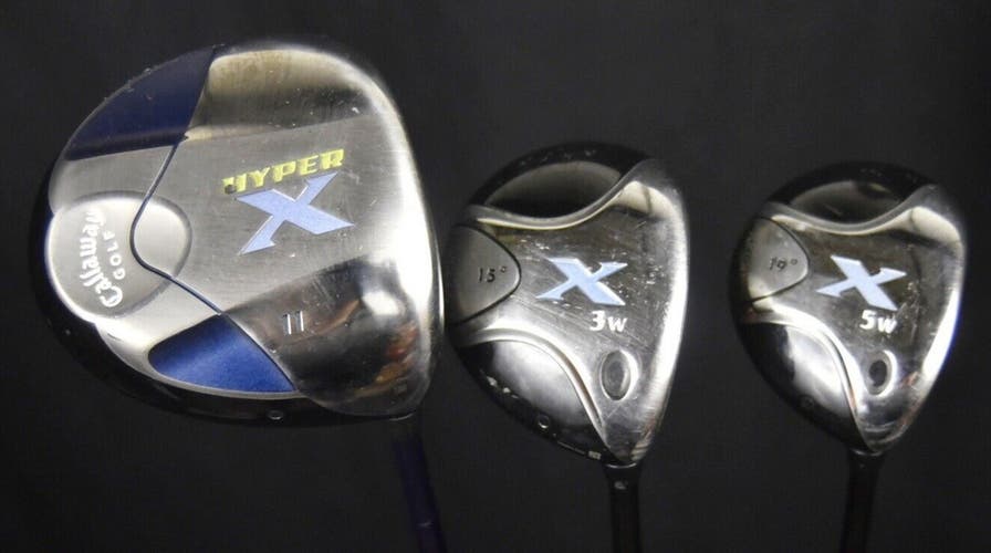 CALLAWAY HYPRX SET (3) FLEX:LADIES LENGTH: D-44.5 3-42 5-42 IN RH NEW GRIPS