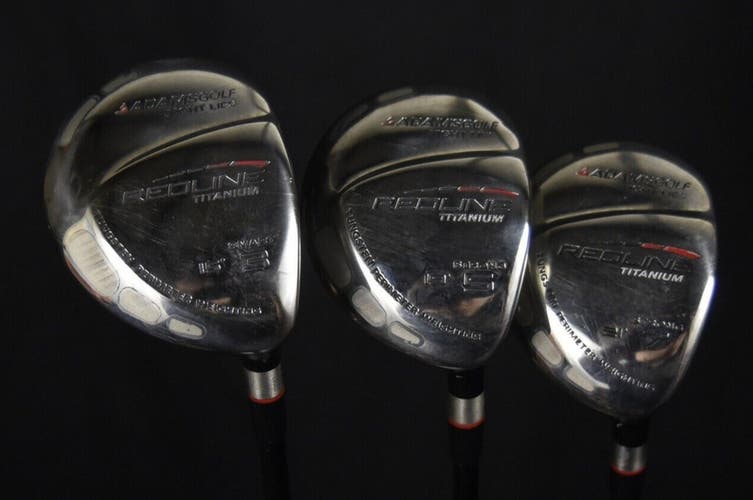 ADAMS GOLF REDLINE WOOD SET (3) FLEX:REGULAR LENGTH: 3.5 7-42 IN RIGHT HANDED