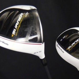 TAYLORMADE BURNER SET (2) FLEX:SENIOR LENGTH: D-46.5 5W-43 IN RIGHT HANDED