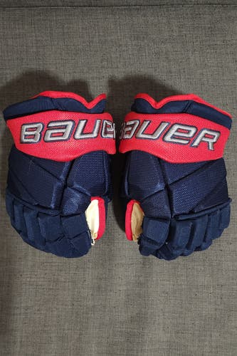 Bauer Vapor 2X Pro 14" Columbus Blue Jackets Pro Stock Gloves