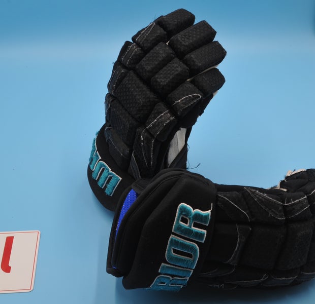 San Jose Sharks Game-Worn Black Donskoi Warrior QR1 Pro Return Gloves