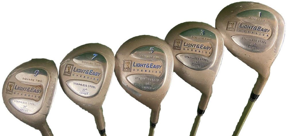 Square Two Light & Easy Offset Wood Set 1W,3W,5W,7W,9W RH Ladies Graphite HC's