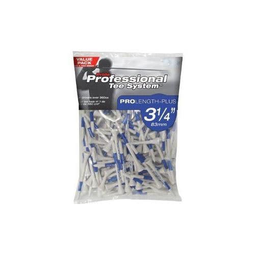 Pride Professional Pro Length Plus Golf Tees (3.25", White/Blue, 135pk) NEW