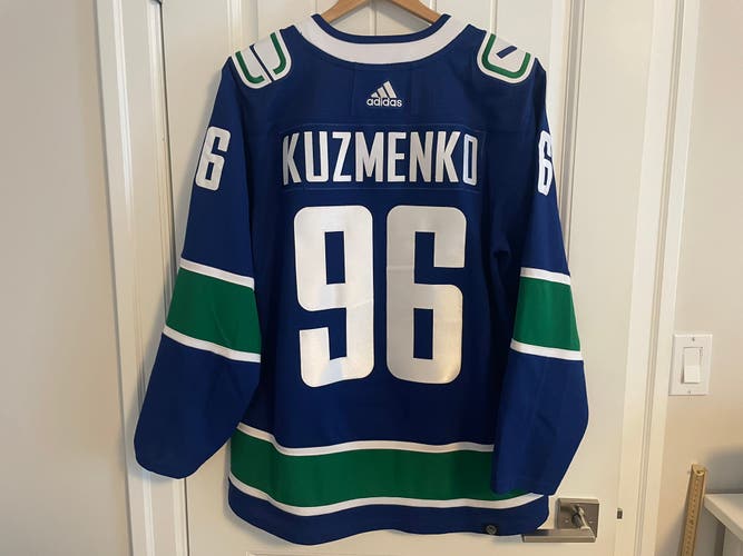 Official Adidas Primegreen Vancouver Canucks Andrei Kuzmenko Jersey 50 Medium