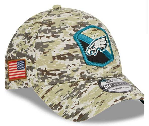 NWT S/M new era 39thirty Philadelphia eagles salute to service/STS hat/cap NFL stretch fit