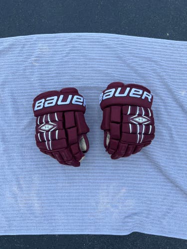Bauer Nexus 800 13in Maroon Hockey Gloves