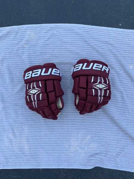 Bauer Nexus 800 13in Maroon Hockey Gloves