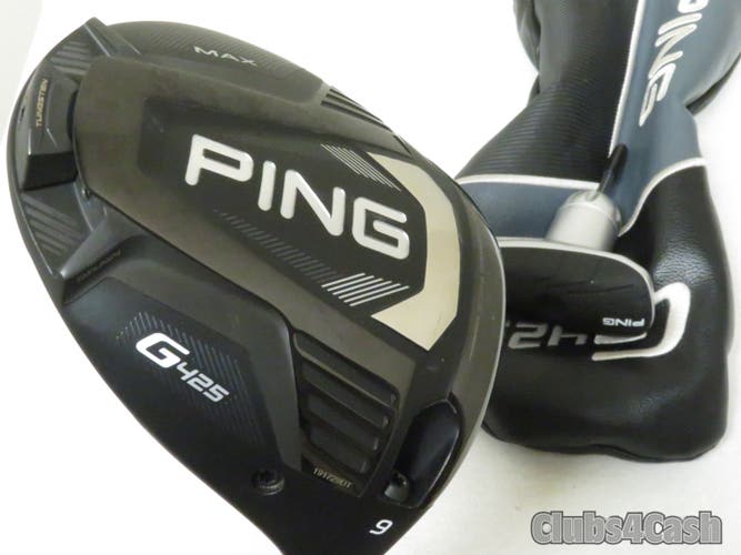 PING G425 MAX Driver 9° TOUR 65 Chrome Stiff Flex +Cover & Tool .. MINT