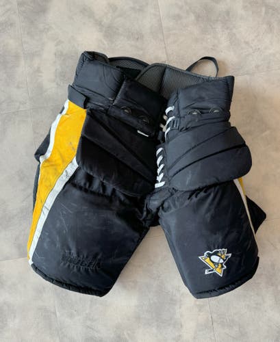 Pittsburgh Penguins Used Large Vaughn Goalie Pants Pro Stock