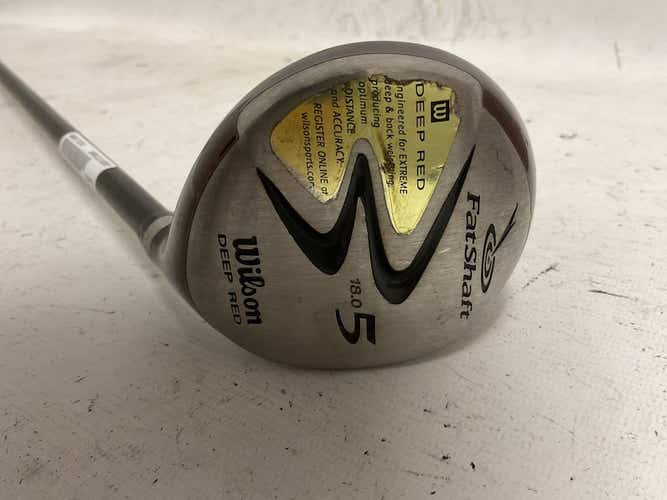 Used Wilson Deep Red Fat Shaft 5 Wood Regular Flex Graphite Shaft Fairway Wood