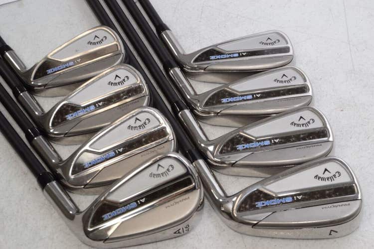 Callaway Paradym Ai Smoke 4-PW,AW Iron Set Right Regular Flex Graphite # 178657