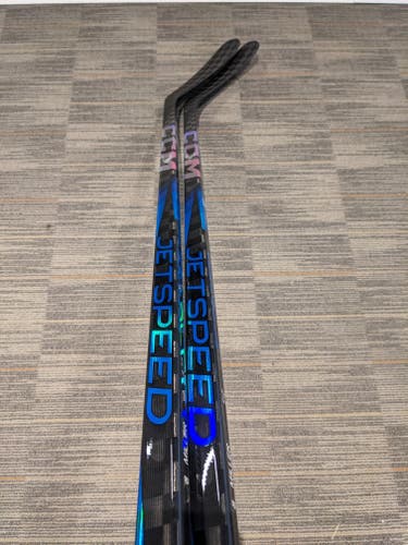 2-Pack New RH Pro Stock Blue CCM Jetspeed FT7 Sticks - 80 Flex / P29